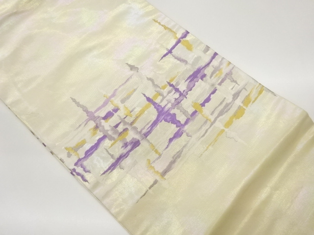 抽象模様織出し名古屋帯